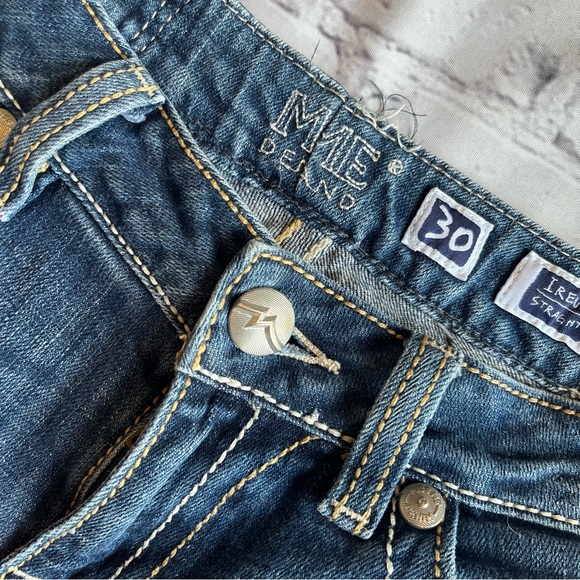 Vtg Y2K Miss Me Low Rise Jeans Irene  Straight Size 30 Flap Pockets Embroidered - Picture 6 of 16
